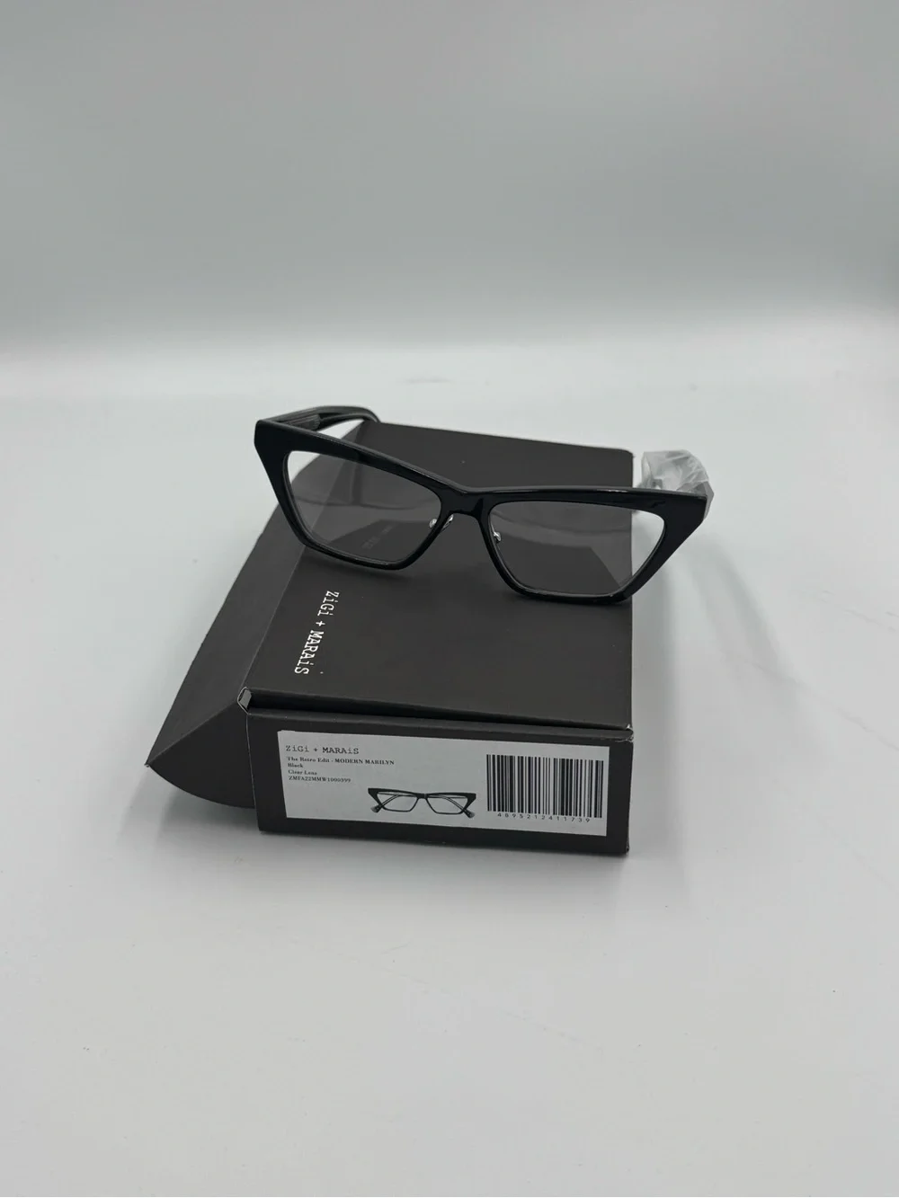 ZiGi + MARAiS Modern Marilyn Blue Light Glasses Black Clear Lens NIB